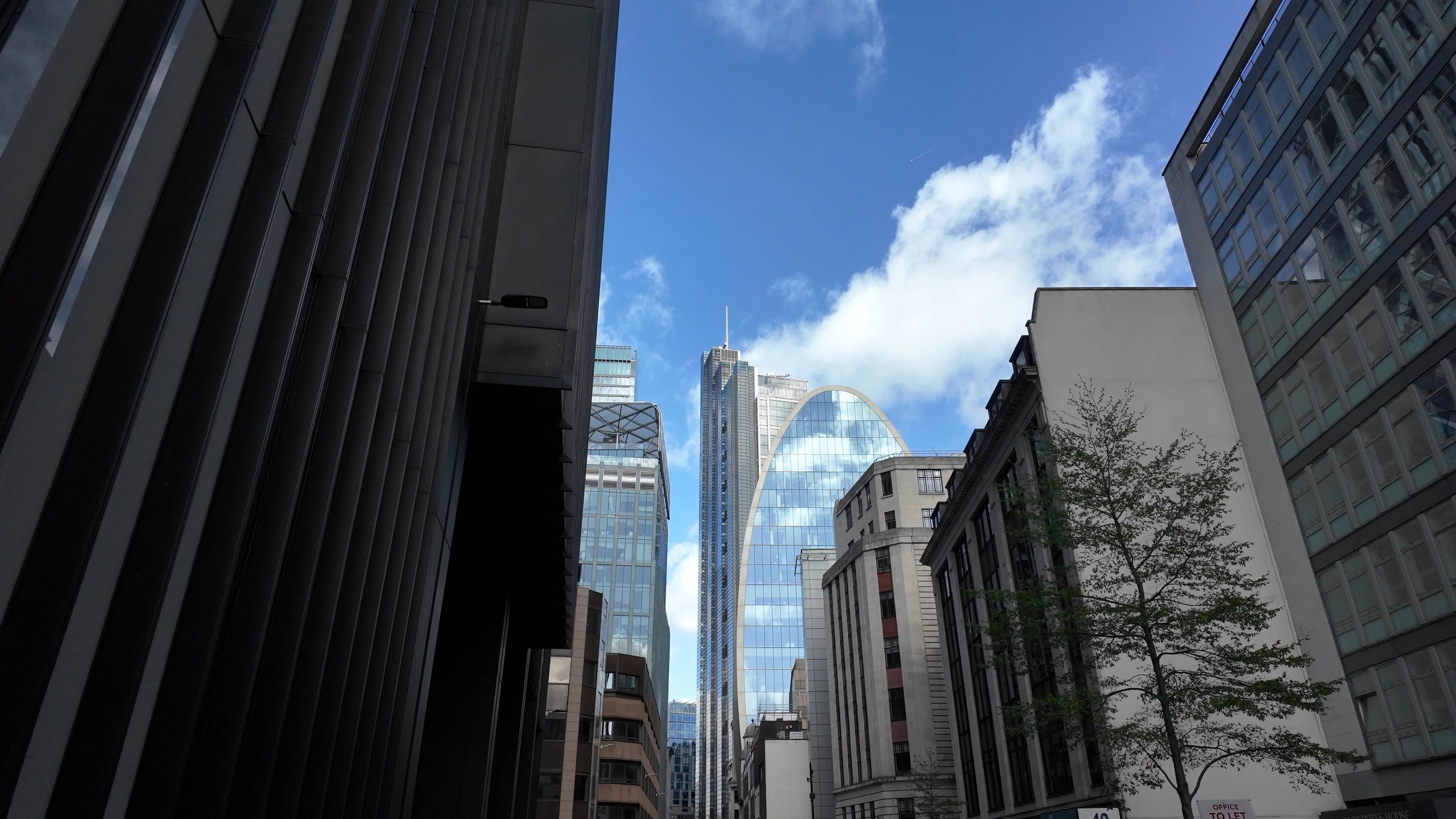 London skyline with modern commercial buildings